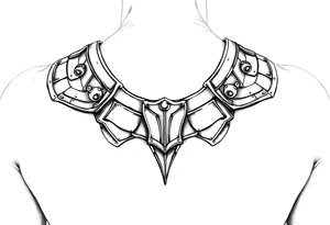 Shoulder plate armor tattoo idea