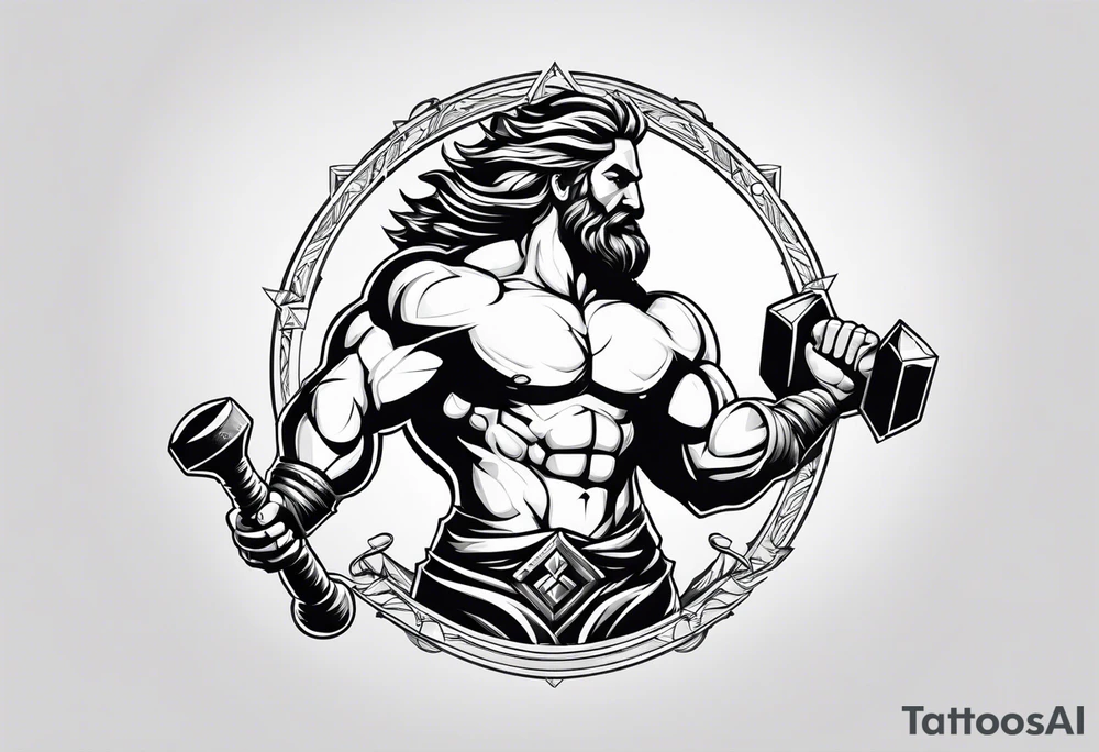 Hephaestus swinging a hammer tattoo idea