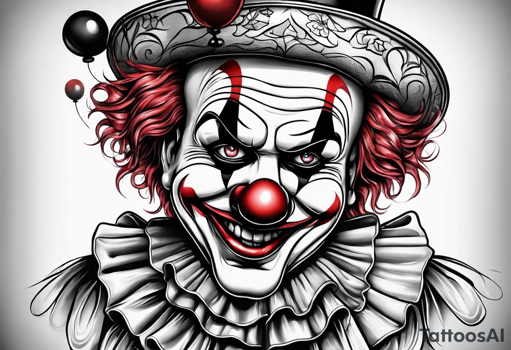 Sad clown happy clown tattoo idea
