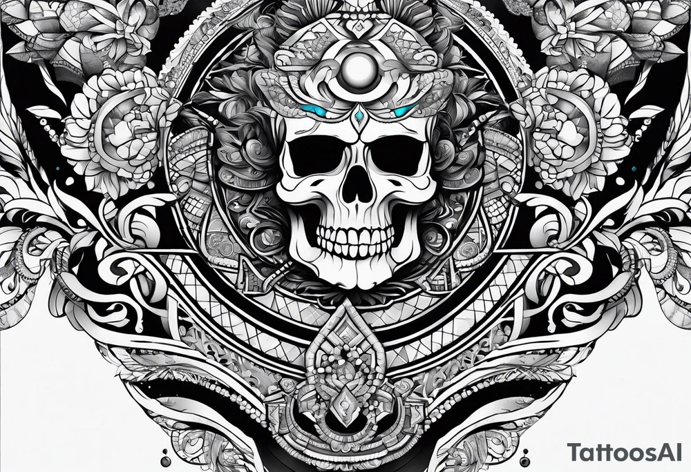 strip made of atoms tattoo idea