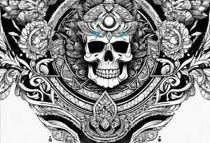 strip made of atoms tattoo idea
