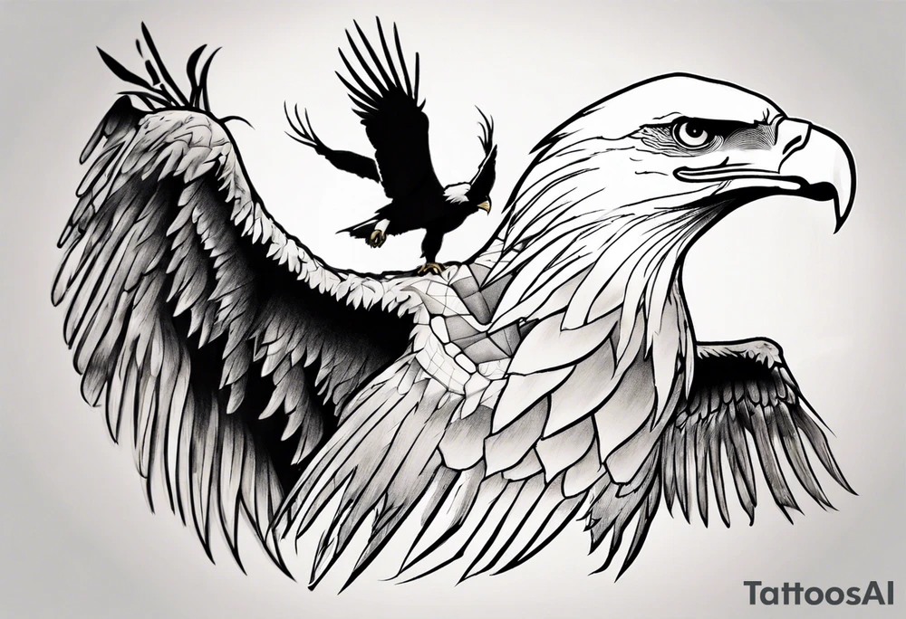 bald eagle tattoo idea