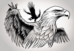bald eagle tattoo idea