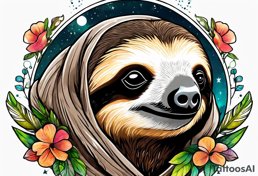 Sloth tattoo idea