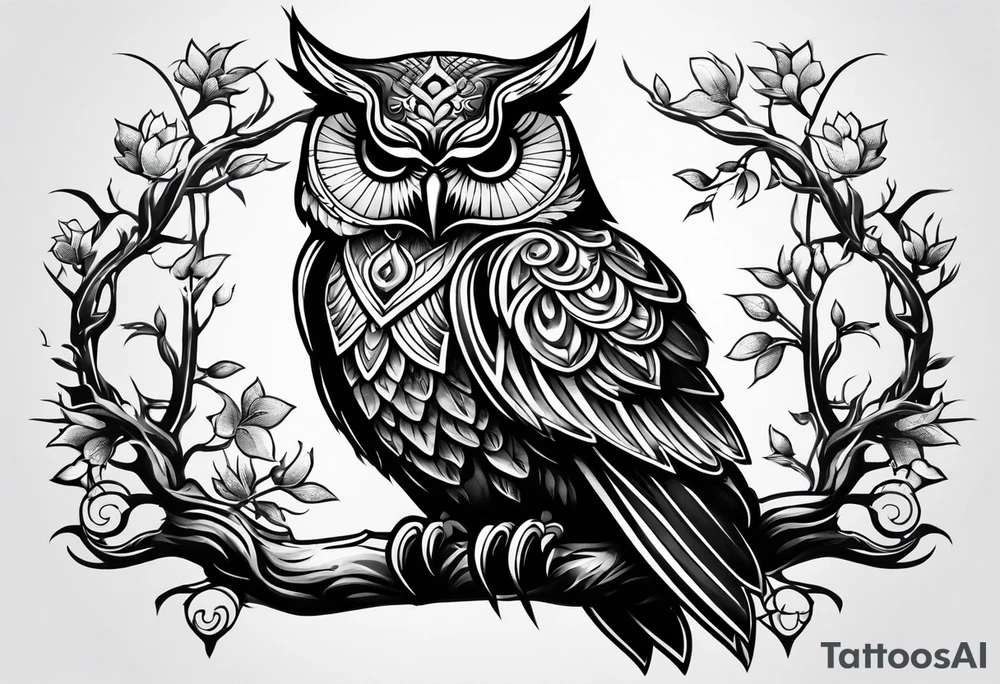 king evil owl tattoo idea