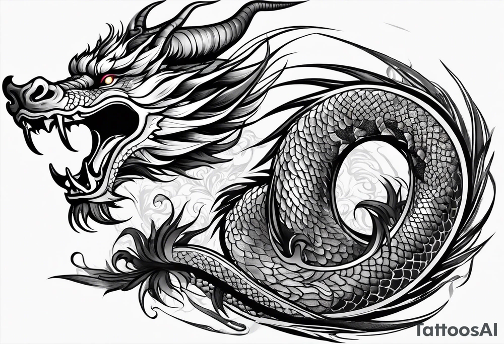 Chinese dragon tattoo idea