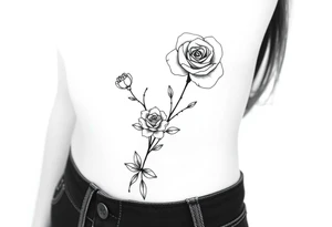 Tatuagem com traços finos inspiradas em corte de espinhos e rosas, livro da autora sarah j maas tattoo idea