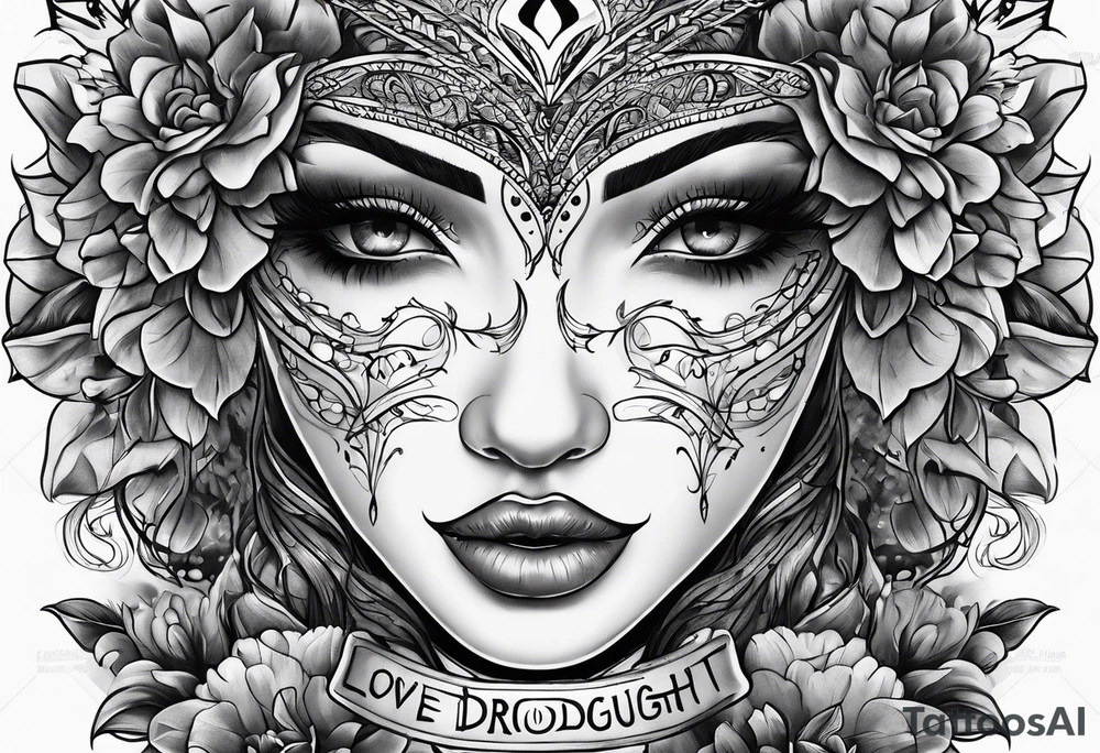 the words "love drought" tattoo idea
