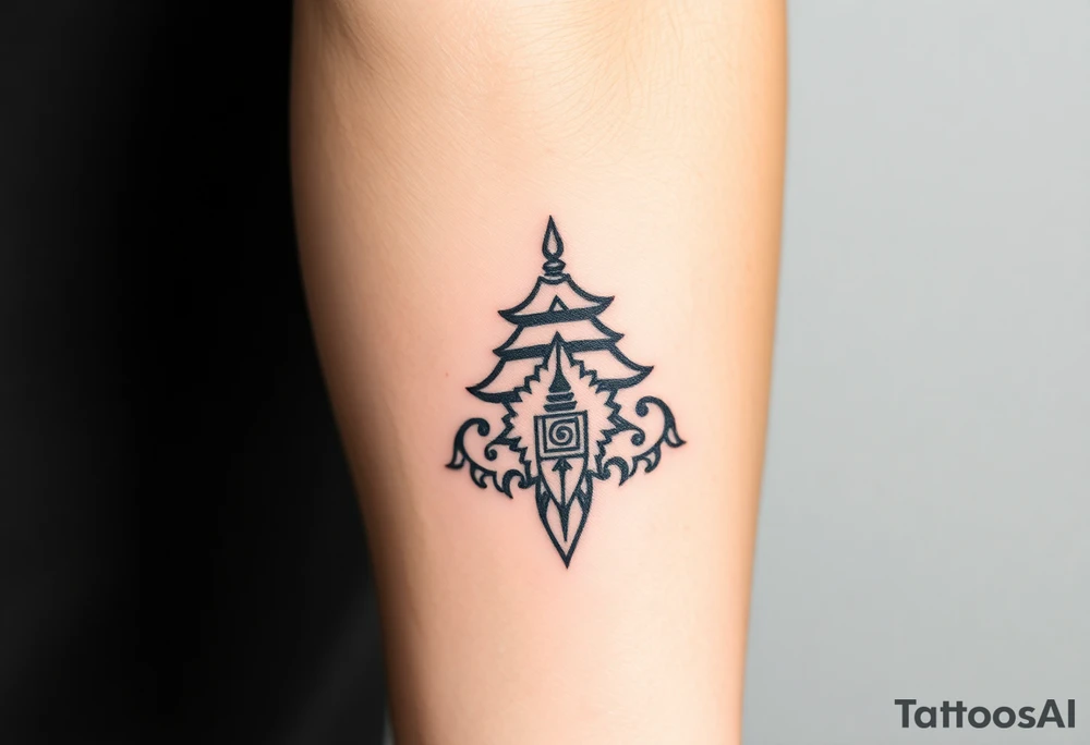 nepal tattoo that shows strength, creativity, independence and masculinity tattoo idea