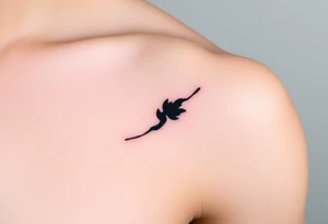 A delicate ink-wash-style mole, in traditional Japanese sumi-e brushstrokes with soft black and gray tones tattoo idea