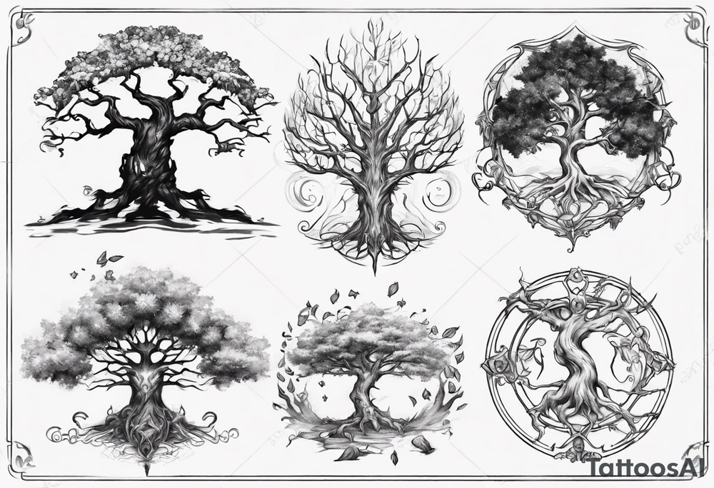 Fantasy tree tattoo idea