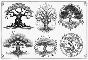 Fantasy tree tattoo idea