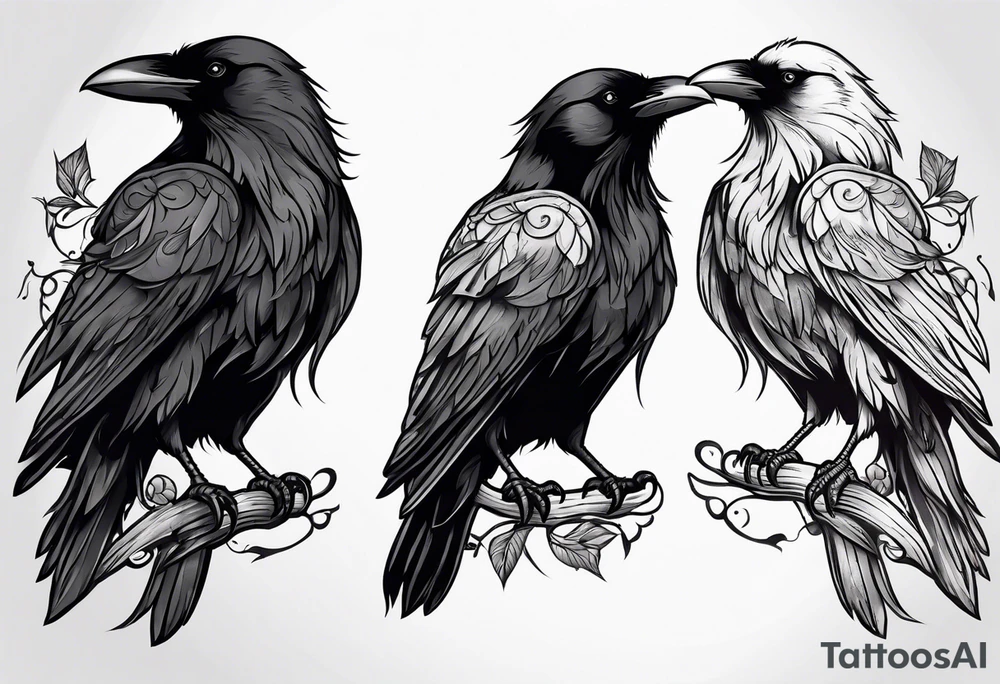 raven tattoo idea