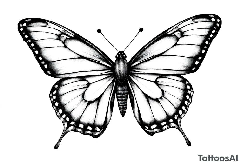 Borboleta e raio tattoo idea