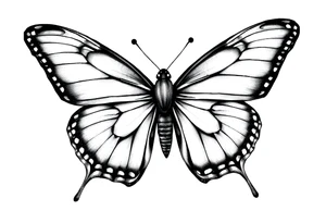 Borboleta e raio tattoo idea