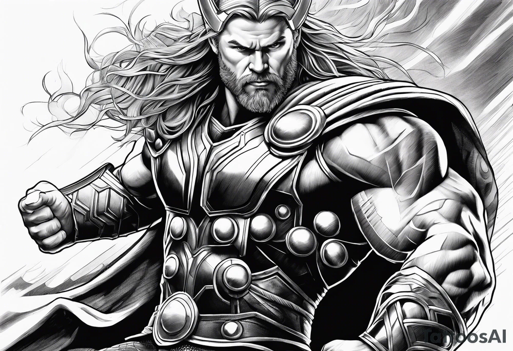 Thor im Kampf tattoo idea