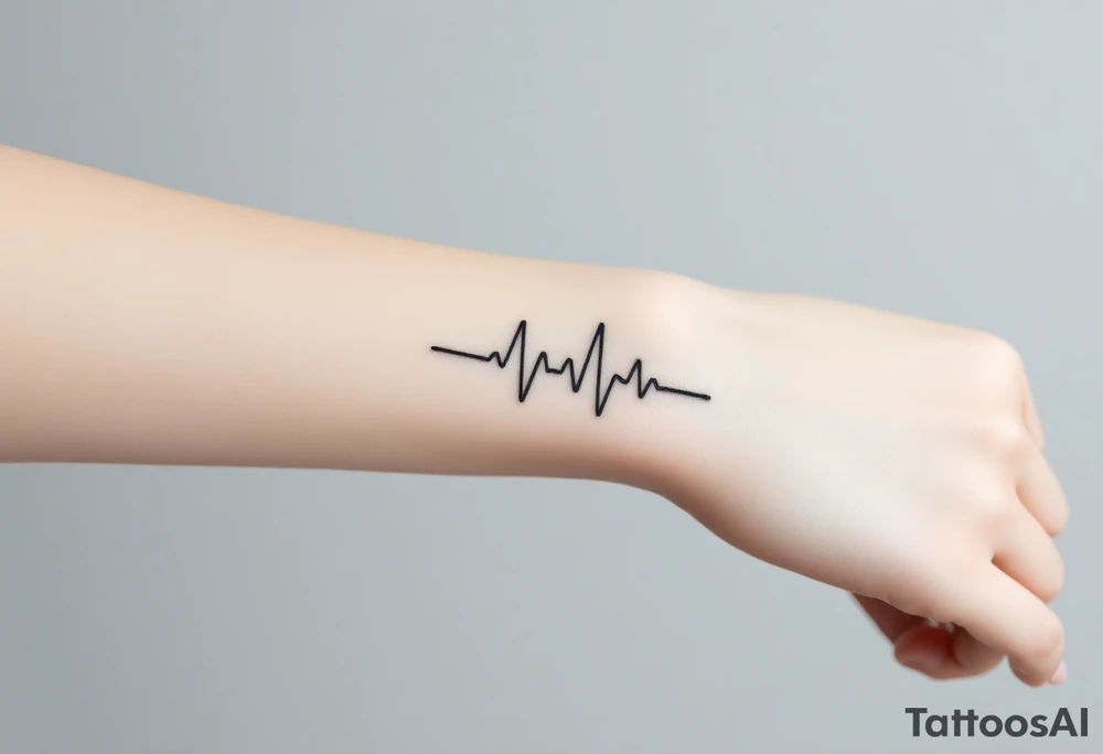 Powerful mental health play stop pause symbol tattoo heartbeat tattoo idea