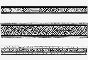 armband tattoo, masculine, narrow, horizontal with rope pattern tattoo idea