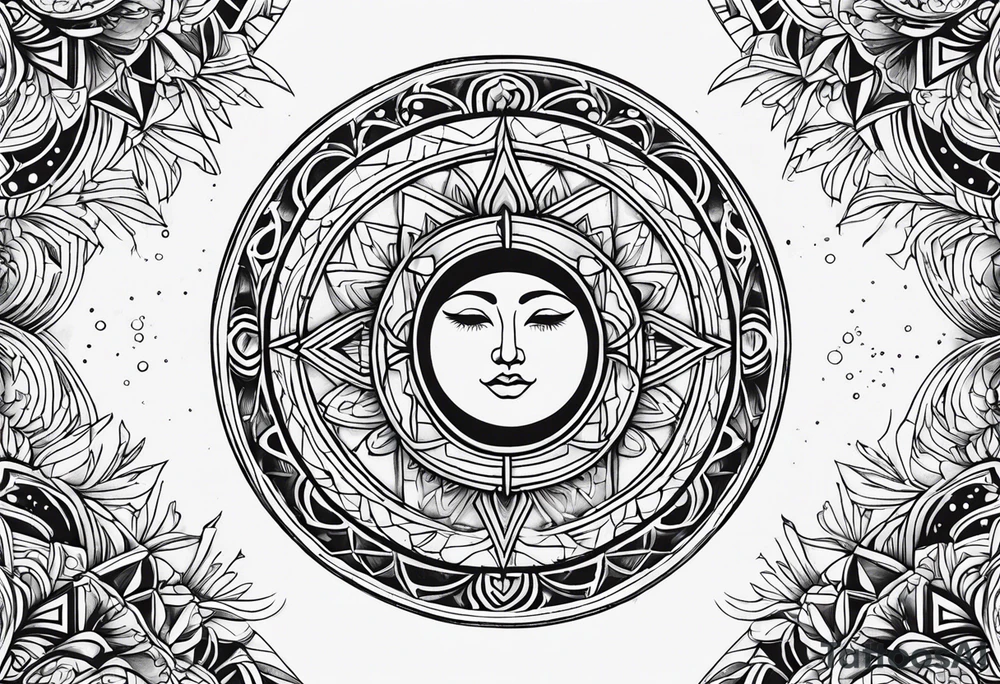 sacred moon tattoo idea