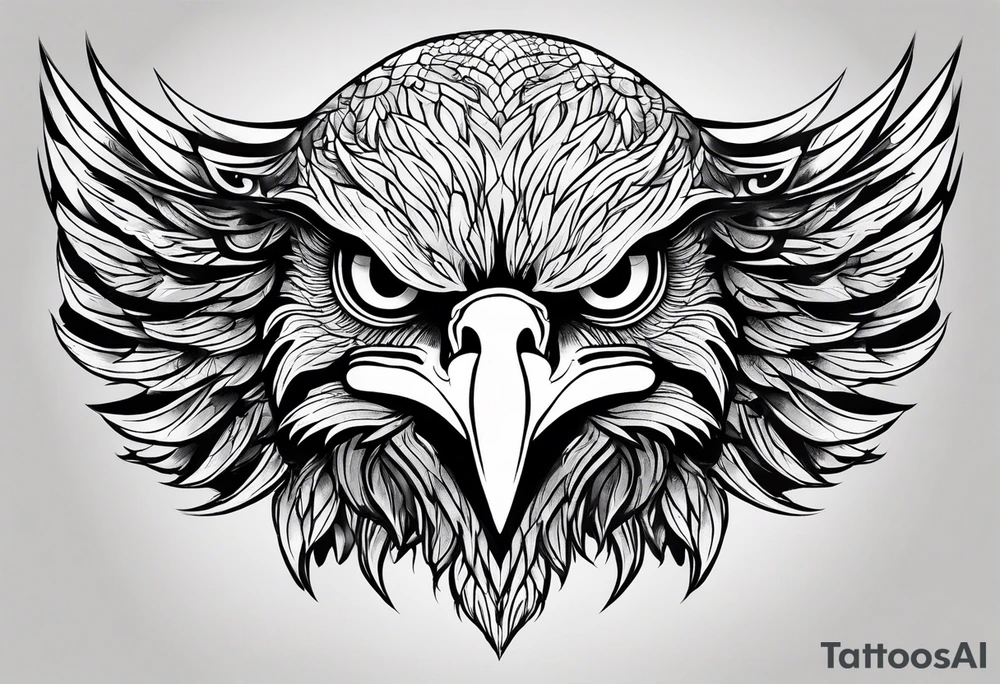 eagle face tattoo idea