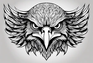 eagle face tattoo idea