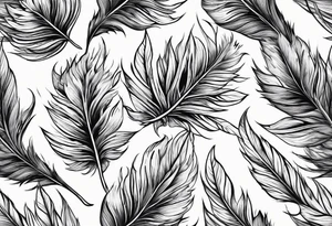 leaves that look like feathers tattoo idea