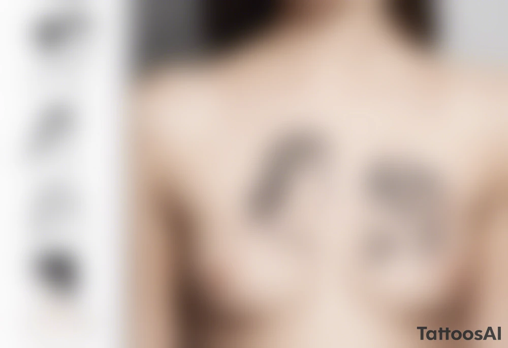 Tattoo that follows the collarbone showing evolution of women tattoo idea