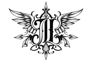 Monogram jrl tattoo idea