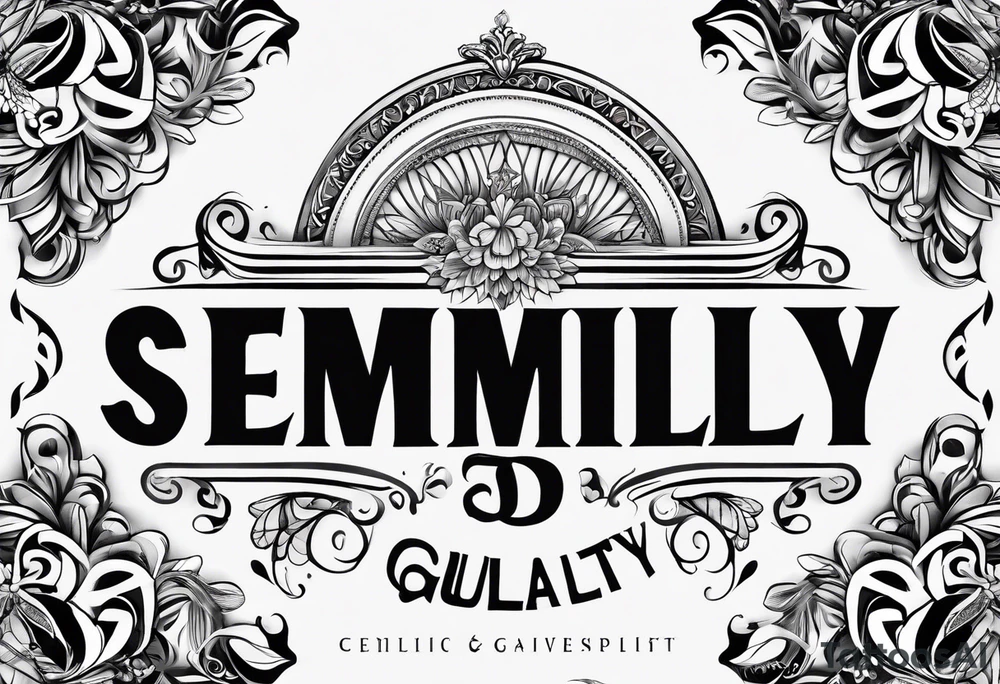 the name semilly with small letters tattoo idea