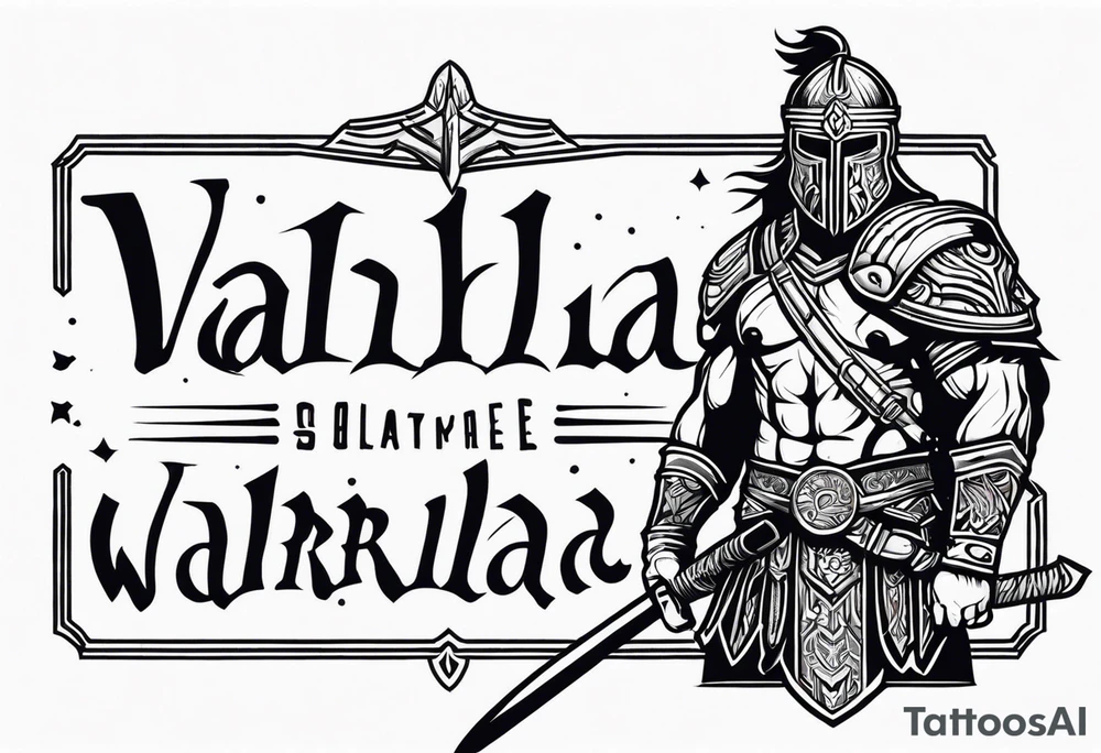 Valhalla  warrior soldier tattoo idea