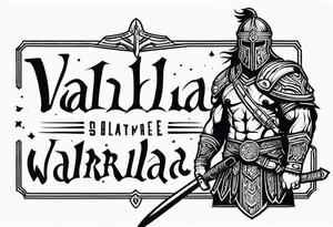 Valhalla  warrior soldier tattoo idea