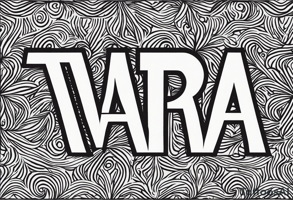 Name Yara, simple lettering tattoo idea