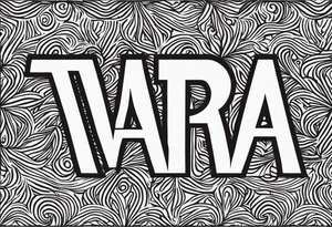 Name Yara, simple lettering tattoo idea