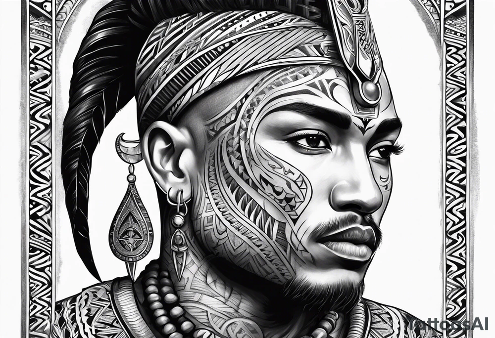 maori with ankh tattoo idea