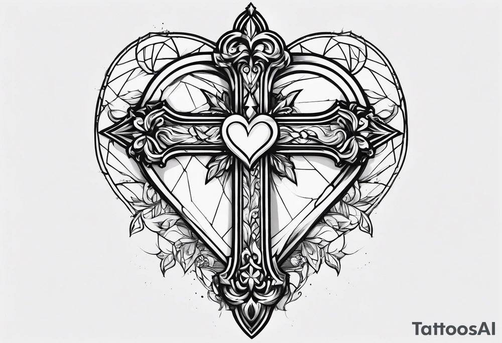 I want a cross with a pearcing sword through a broken heart tattoo idea I want a cross with a pearcing sword through a broken heart tattoo idea