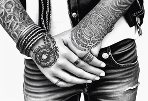 bicycle chain wrist tattoo idea