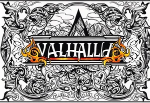 valhalla funeral on fire tattoo idea