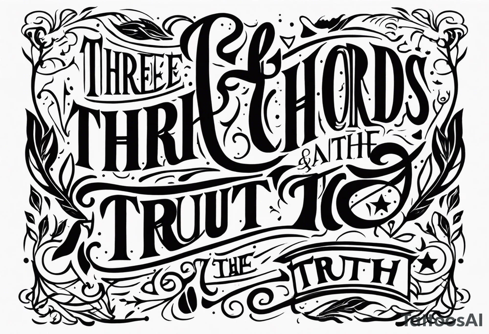 Three chords and the truth tattoo idea