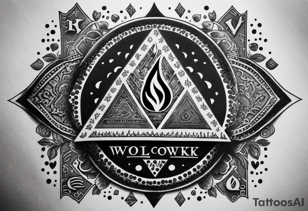 money and fire and love tattoo idea