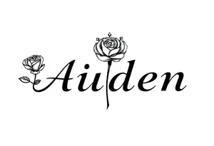 Rose with no stem with a kings crown above it and the name Aiden large Infront of it going to the right 


A rose bud with a kings crown on-top towards the left tattoo idea