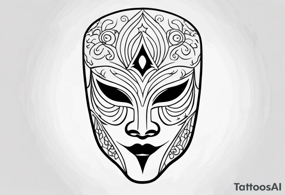 Vintage Halloween Mask tattoo idea