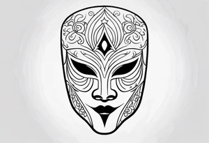 Vintage Halloween Mask tattoo idea