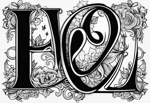 THE LETTERS "L O U E L" tattoo idea