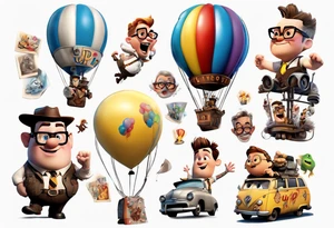 up! movie character tattoo idea