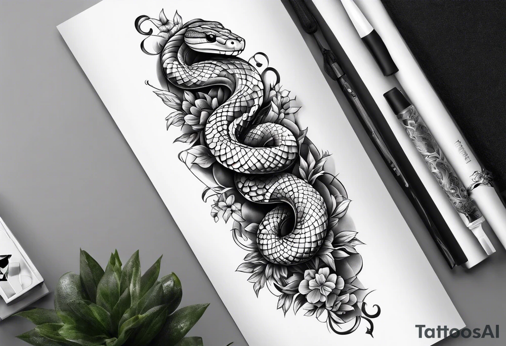 snake arm sleeve tattoo tattoo idea