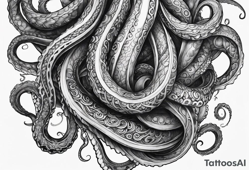 outstretched tentacles tattoo idea