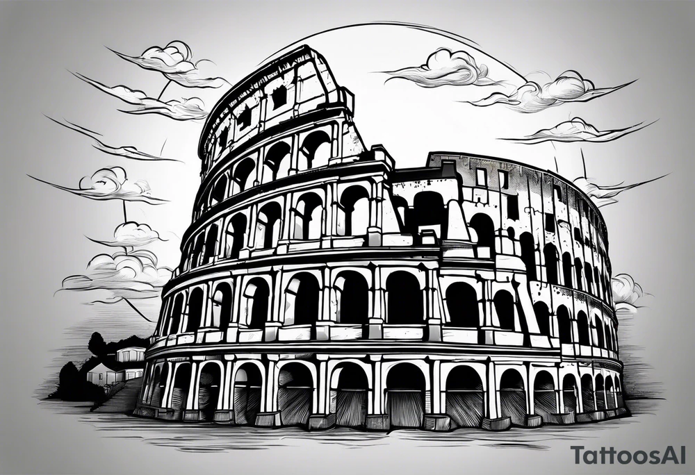 Roman coliseum tattoo idea