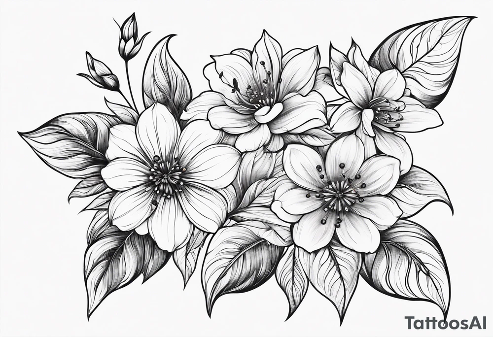 Small micro flower tattoo idea