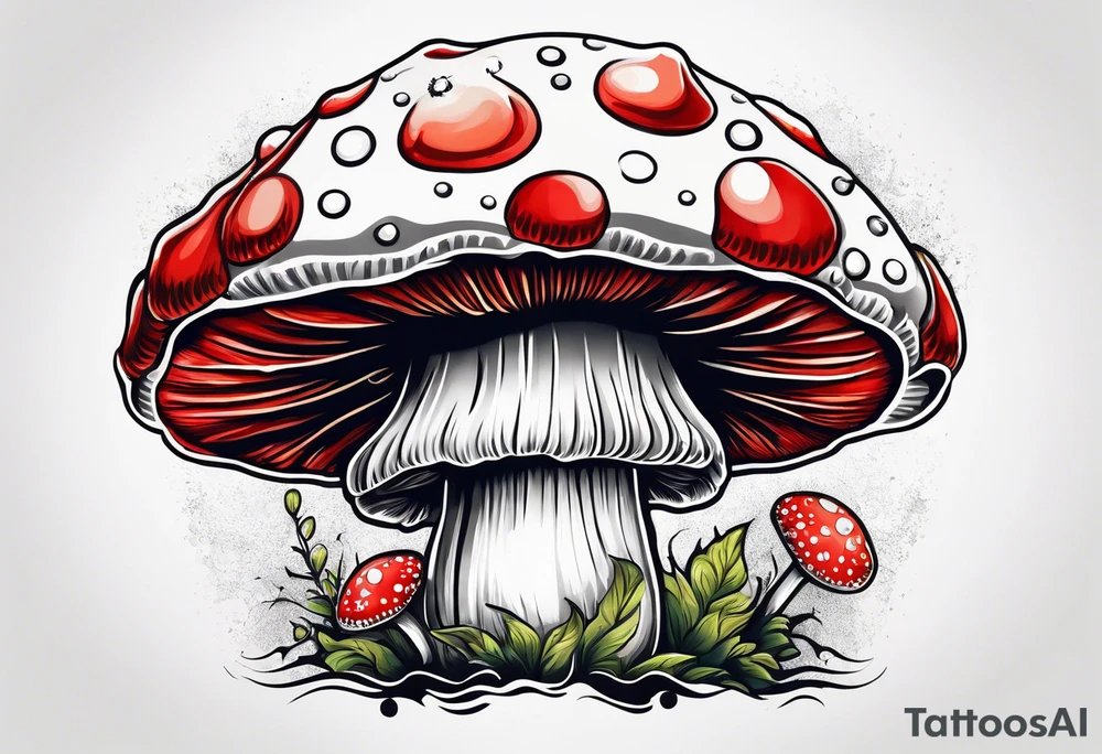 fly agaric mushroom leads to enlighment tattoo idea