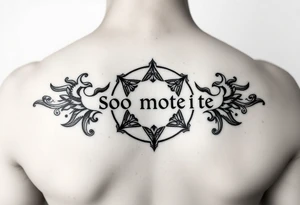 A abundance and protection symbol that says so mote it be tattoo idea